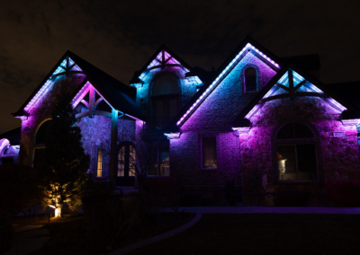 North East Ohio Permanent Exterior Gameday Lighting Example 1